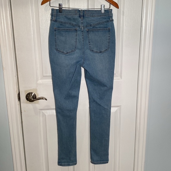 Free People High Rise Light Blue Denim Skinny Jeans - Picture 3 of 6